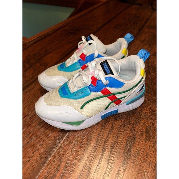 Puma Mirage Tech Game White Multicolor Green Blue size 1 - Picture 2 of 3